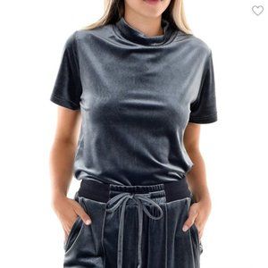 Paper Label Velour 2 Piece Set Midnight Blue Small